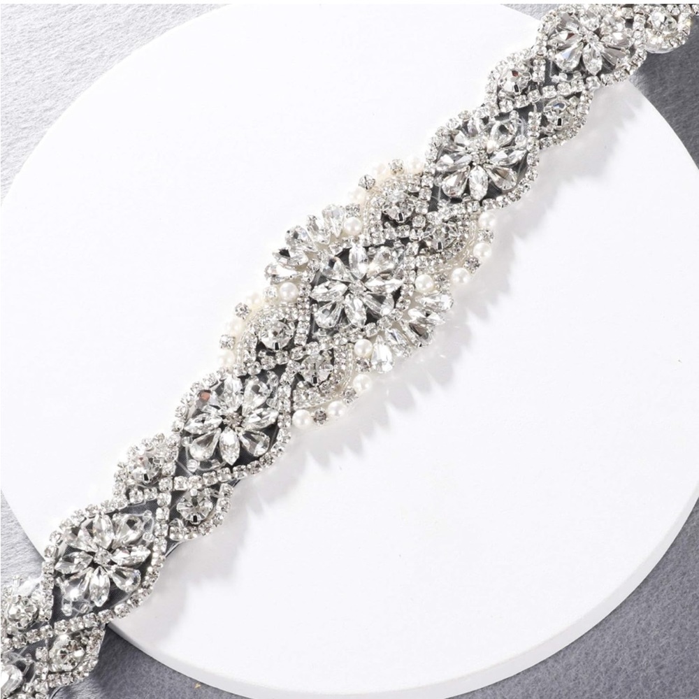Rhinestone dress belt